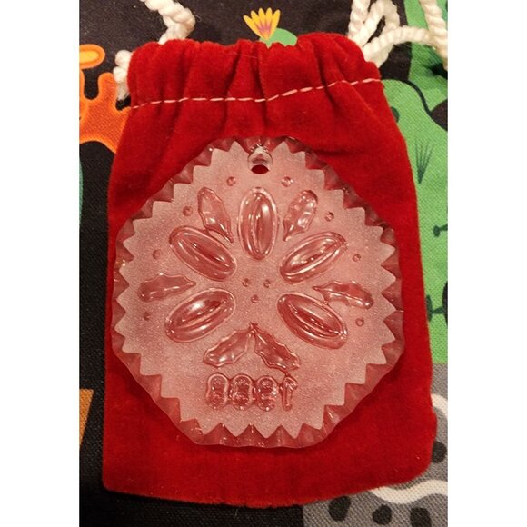 Waterford Crystal 1988 Octagonal Ornament 5 Golden Rings with Box - Picture 2 of 4